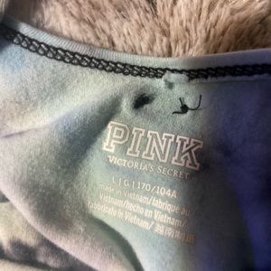 Victoria Secret tie dye crop tank and biker shirt set. Bottom medium top large